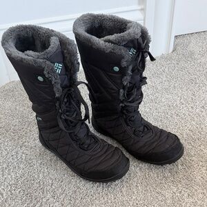Columbia Kids' Black Quilted Snow Boots
